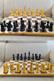 Pièces d'échecs avec échiquier (très bon état) - Roi de 10 cm