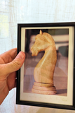 Lot de 5 petits cadres d'échecs décoratifs