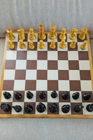 Pièces d'échecs avec échiquier (très bon état) - Roi de 10 cm