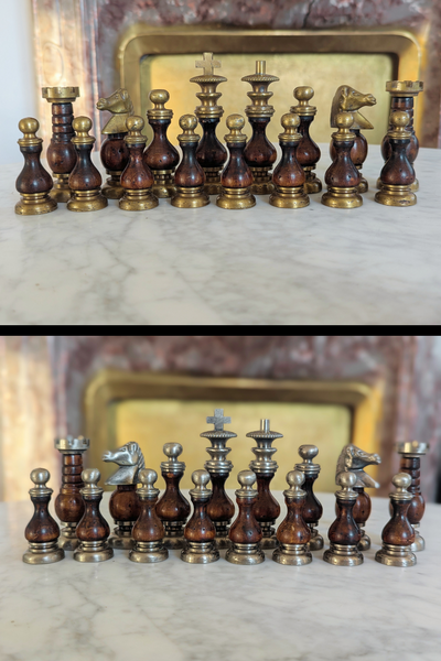 Pièces d'échecs italiennes anciennes (bon état) - Roi de 10 cm