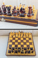 Jeu d'échecs de voyage (très bon  état) - Roi de 6 cm