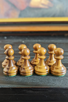 Pièces d'échecs de luxe de l'ancienne maison Prestable-Chevillote (très rare, excellent état) Roi de 8 cm