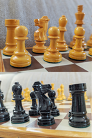 Pièces d'échecs avec échiquier (très bon état) - Roi de 10 cm