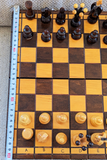 Jeu d'échecs de voyage (très bon  état) - Roi de 6 cm