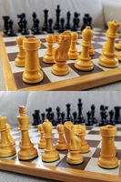 Pièces d'échecs avec échiquier (très bon état) - Roi de 10 cm