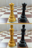 Pièces d'échecs avec échiquier (très bon état) - Roi de 10 cm
