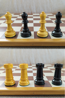 Pièces d'échecs avec échiquier (très bon état) - Roi de 10 cm