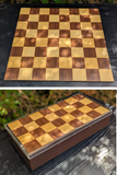 Jeu d’échecs ancien en bois avec pièces plombées et feutrées – Roi de 8,5 cm (très bon état)