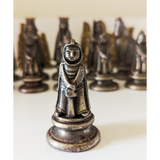 Pièces d'échecs style médiéval en métal - Roi de 10 cm (rare)
