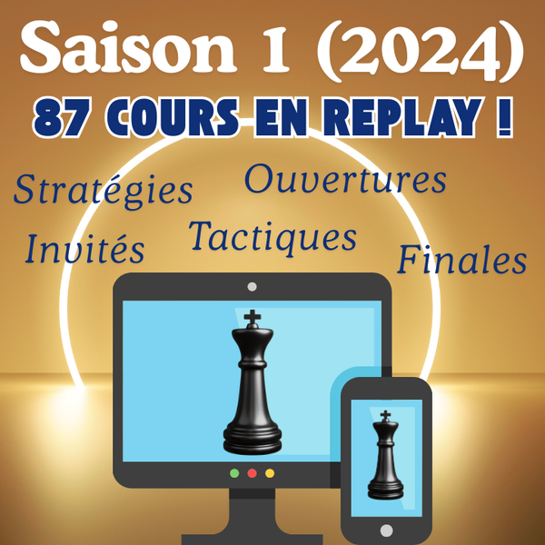 Toute la saison 1 (2024) en replay : 87 cours (1€/cours)