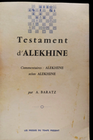 Testament d'Alekhine (bon état, rare)