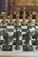 Jeu d'échecs en métal (unique, art)